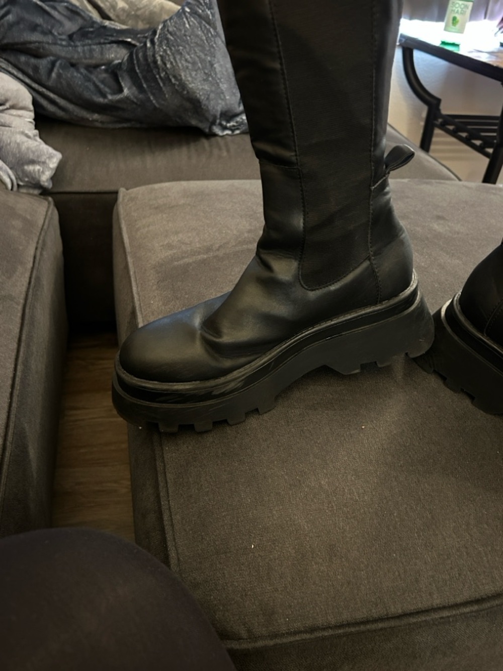 Pull&Bear Black Chunky Platform Combat Boots